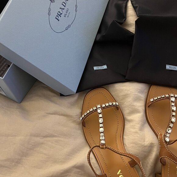 Prada Crystal Embellished Summer Sandals - Picture 5 of 5